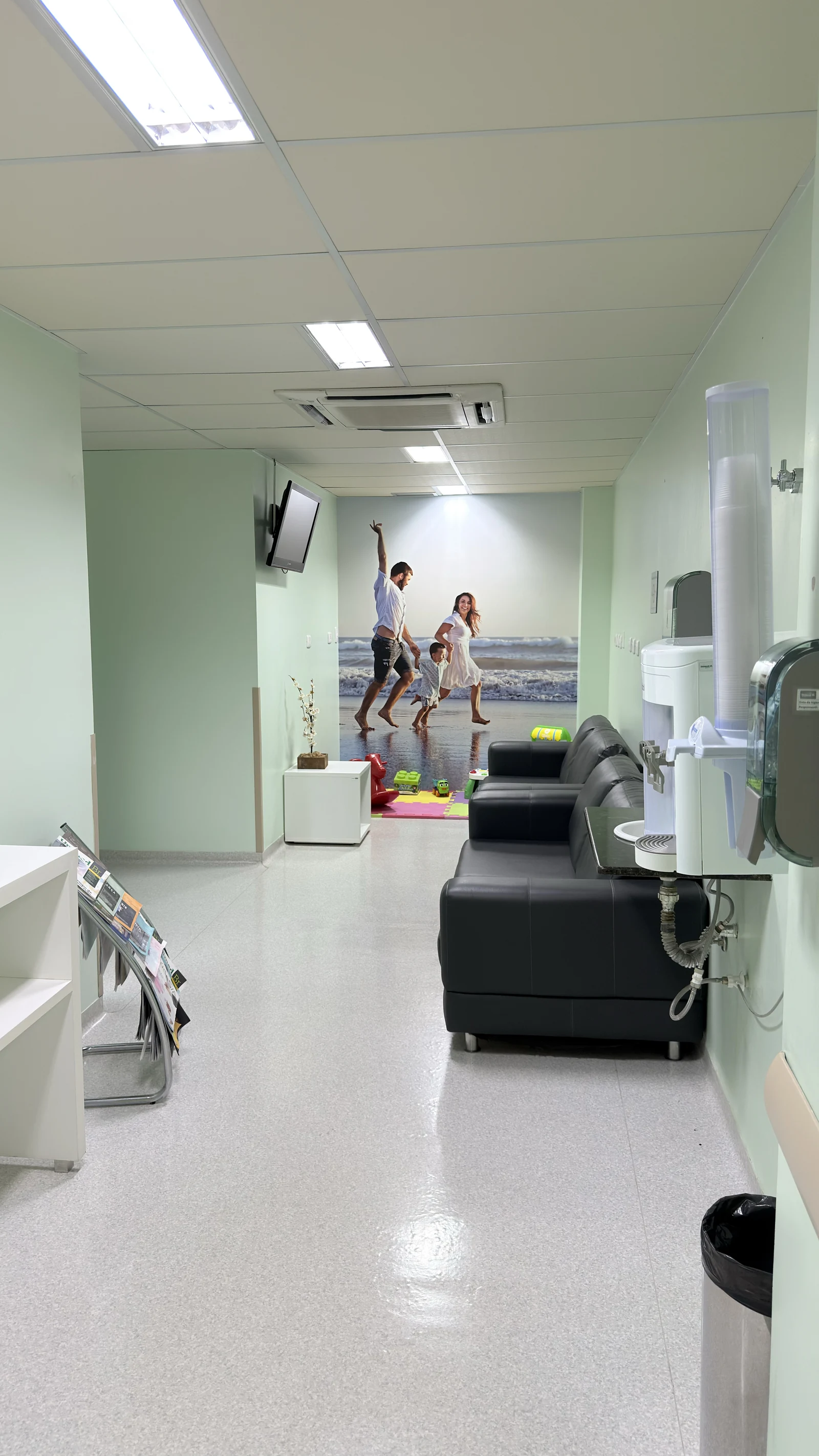 Sala de espera do setor de Oncologia do Hospital Unimed Sudoeste Paulista em Itapeva